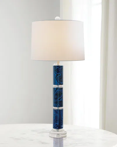 Port 68 Malachite Lamp In Blue