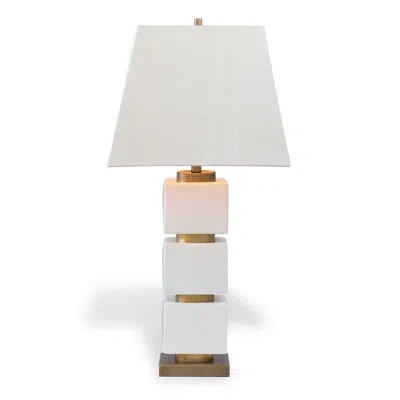 Port 68 Manhattan 35'' Gold/cream Table Lamp In Ivory