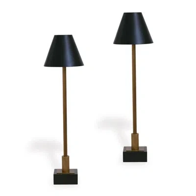 Port 68 Marais 29" Buffet Table Lamp Set In Brass