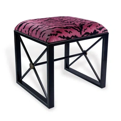 Port 68 Medallion Le Tigre Red Single Bench In Black