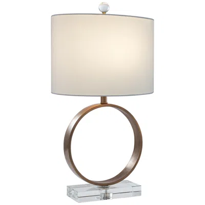 Port 68 Megan Aged Brass Metal Ring Table Lamp
