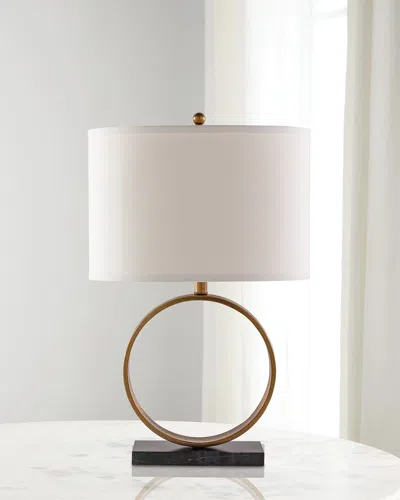 Port 68 Megan Brass Lamp In White