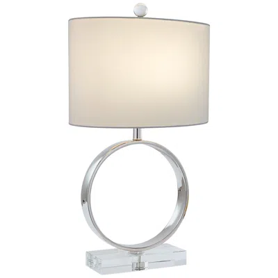 Port 68 Megan Polished Nickel Metal Ring Table Lamp