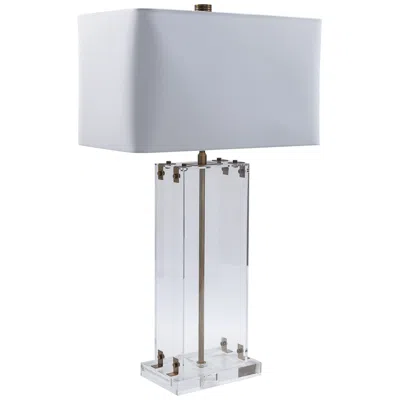 Port 68 Milan Clear Acrylic Rectangular Table Lamp
