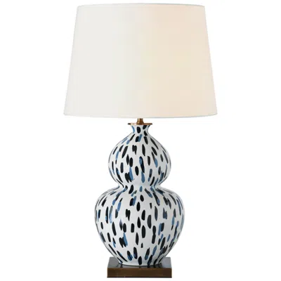Port 68 Mill Reef Indigo Double Gourd Porcelain Table Lamp
