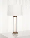 Port 68 Modern Brass Lamp In Burgundy