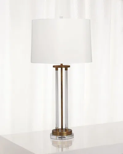 Port 68 Modern Brass Lamp In Burgundy