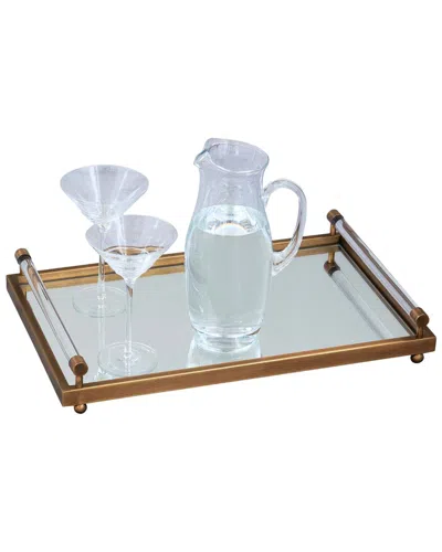 Port 68 Moderne Brass Tray In Transparent