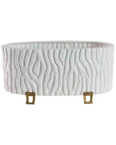 Port 68 Montana Oval Planter In White