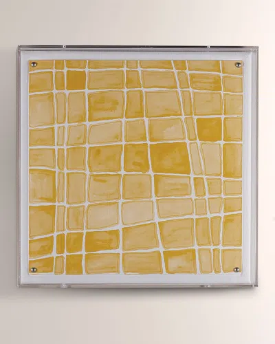 Port 68 Mustard Squares Wall Art In Yellow