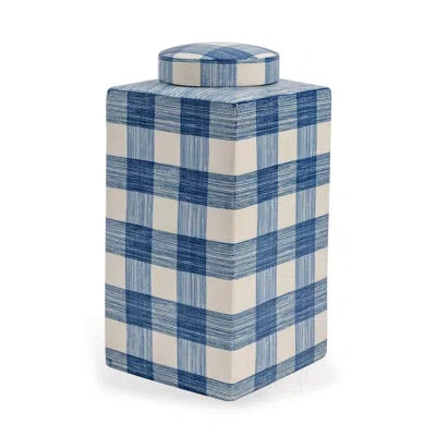 Port 68 Nantucket Porcelain China Jar In Blue;white