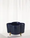 Port 68 Navy Quatrefoil Planter In Blue