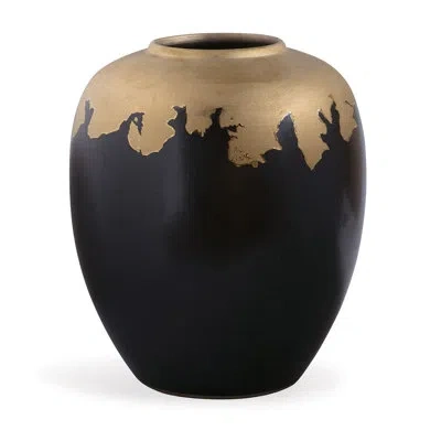 Port 68 Nicole Tall Vase In Black;gold