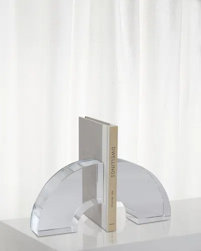 Port 68 Nolan Crystal Bookends In Transparent