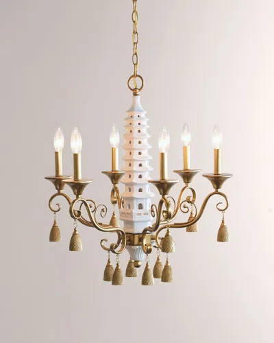Port 68 Oh Pagoda Chandelier In White
