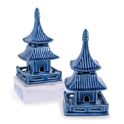 Port 68 Pagoda Scuplture In Blue