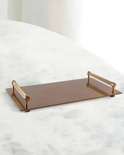 Port 68 Parliament Aged Brass Tray In Gold