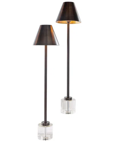 Port 68 Parliament Crystal Buffet Lamp In Brown
