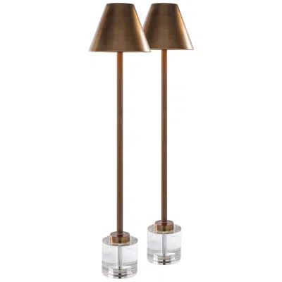 Port 68 Parliament Crystal/brass Buffet Lamp (set/2)