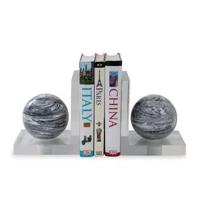 Port 68 Prescott Bookends In Black,white,clear