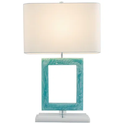 Port 68 Prescott Turquoise Open Square Table Lamp