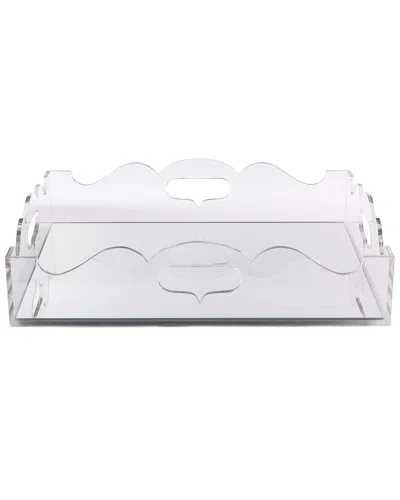 Port 68 Queen Anne Lucite Tray In Transparent