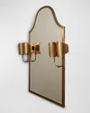 Port 68 Quinton Mirror With Sconces In Age Brass