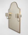 Port 68 Quinton Mirror With Sconces In Nickel