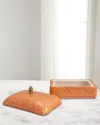 Port 68 Richmond Damask Coral Box In Orange