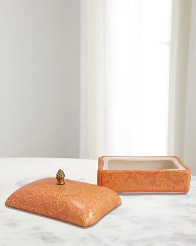Port 68 Richmond Damask Coral Box In Orange