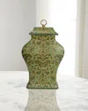 Port 68 Richmond Damask Green Jar In Green