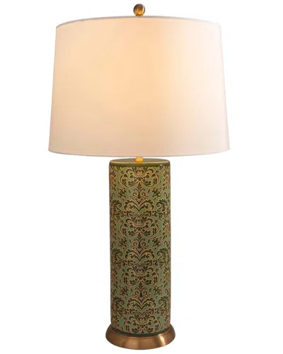 Port 68 Richmond Damask Lamp In Green