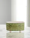 Port 68 Richmond Damask Oval Planter In Green