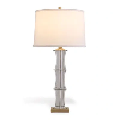 Port 68 Rivoli Crystal/metal Table Lamp In Crystal,nickel