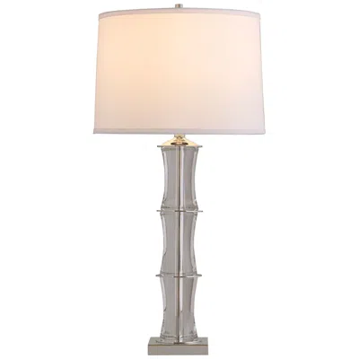 Port 68 Rivoli Polished Nickel And Crystal Bamboo Table Lamp