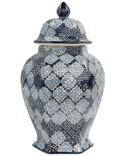 Port 68 Round Hill Hex Jar In Blue