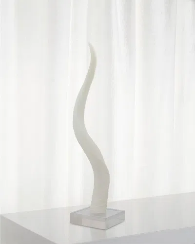 Port 68 Safari Frosted Sculpture In White