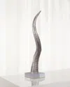 Port 68 Safari Horn Sculpture In Silver