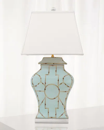 Port 68 Scalamandre For  Baldwin Table Lamp In Blue