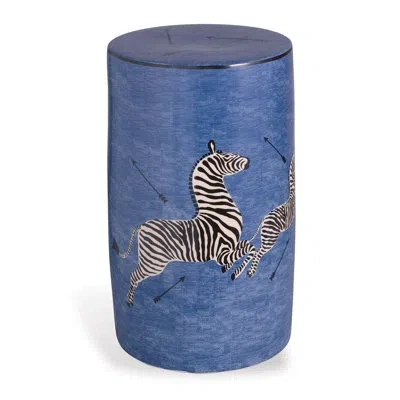 Port 68 Scalamandre Porcelain Garden Stool In Blue