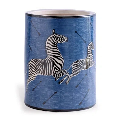 Port 68 Scalamandre Zebra Champagne Bucket In Blue