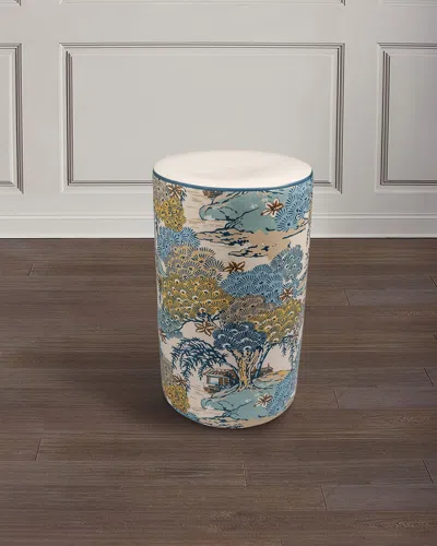 Port 68 Sea Of Trees 20" Garden Stool In Multi