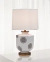 Port 68 Temba Table Lamp, Brown/white In Blue