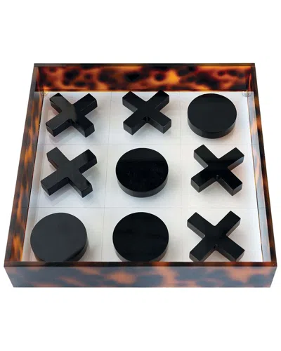 Port 68 Tic Tac Toe Tortoise Set In Black