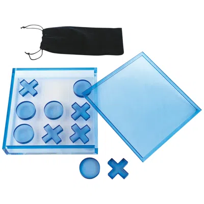 Port 68 Tictactoe Blue Lucite X-o Game Box Set