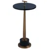 Port 68 Toronto Brass Accent Table In Black