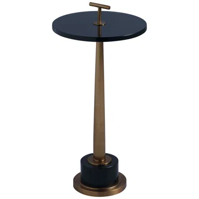 Port 68 Toronto 12" Wide Brass Small Accent Table