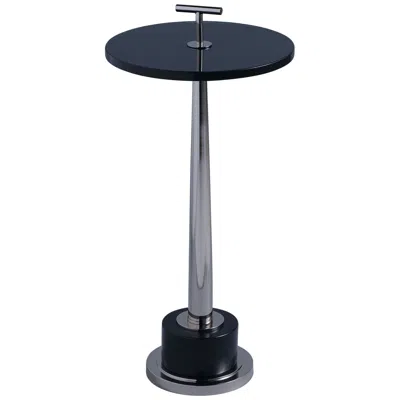 Port 68 Toronto 12" Wide Nickel Small Accent Table