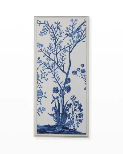 Port 68 Traditional Chinoiserie I Wall Art - 48" X 22" In Blue