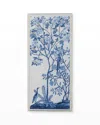 Port 68 Traditional Chinoiserie Ii Wall Art - 48" X 22" In Blue